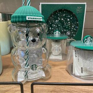 2026 Starbucks Barista Bear Glass Cup 591ml | Limited Edition | New